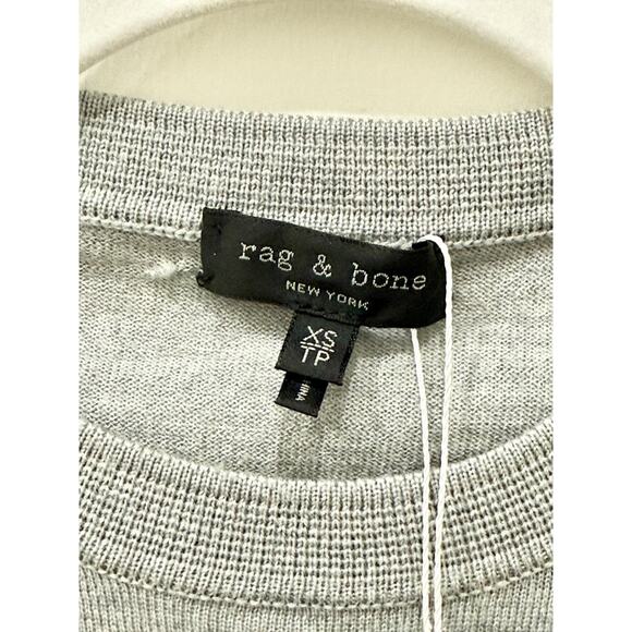 Rag & Bone Marissa Crewneck Merino Wool Pullover Sweater Gray Women's Size XS - Picture 3 of 4